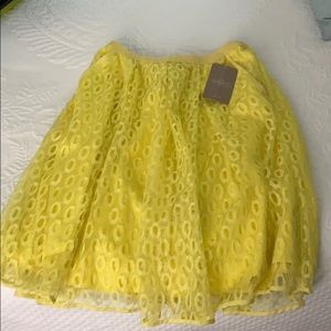 Anthropologie, yellow skirt